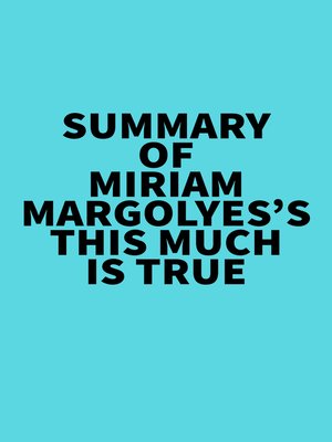 cover image of Summary of Miriam Margolyes's This Much Is True